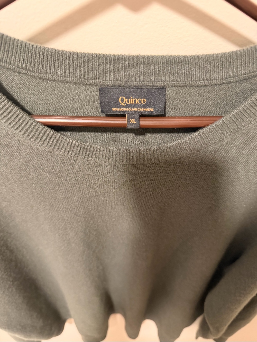 Quince Mongolian Cashmere Sweater Womens Size XL dark moss Long Sleeve - Picture 4 of 7